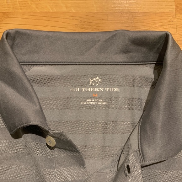 Southern Tide Men’s Gray Performance Medium Golf Polo - Picture 3 of 5